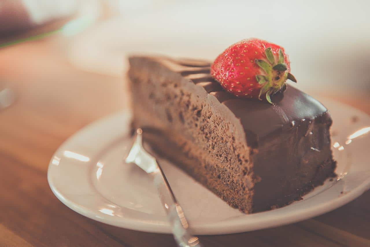 gâteau au chocolat et café